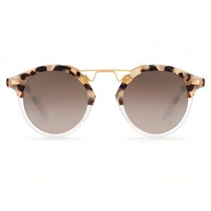 KREWE Eyewear | St. Louis Matte Oyster to Crystal Mirror Polarized